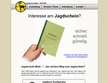 Tablet Screenshot of jagdschule-blatt.de